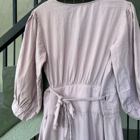 Free People Don't Mind if I Do Midi Wrap Dress Bohemian Vacation Sz Large - Picture 10 of 11